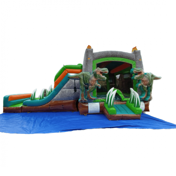 DINO BOUNCE HOUSE COMBO SLIDE W/ POOL