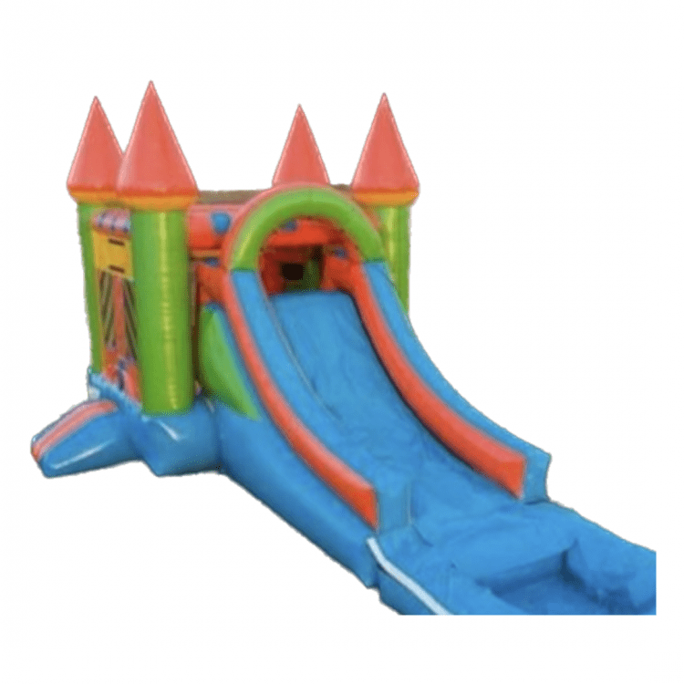 CASTLE BOUNCE HOUSE COMBO WITH SLIDE AND POOL