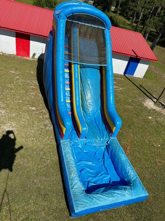 20FT SINGLE LANE SLIDE W/ HUGE POOL Slides & More Party Rentals VALDOSTA GA