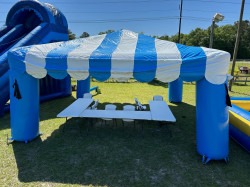 6' folding tables with 6 chairs